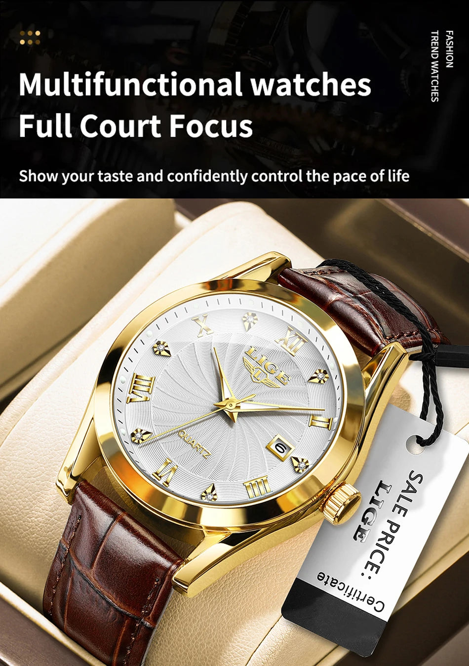2025 New Women's Watch LIGE Fashion Elegant Bracelet Ladies Watch Outdoor Sports Waterproof Quartz Watches for Women Reloj Mujer