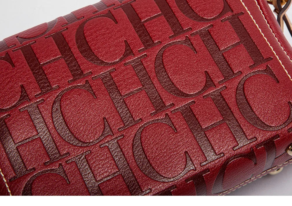 CH Fashion Design Model Metal Accessories Buckle Women's Shoulder Bag Luxury Brand 2025 Fashion Solid Colour Printed Head Bag