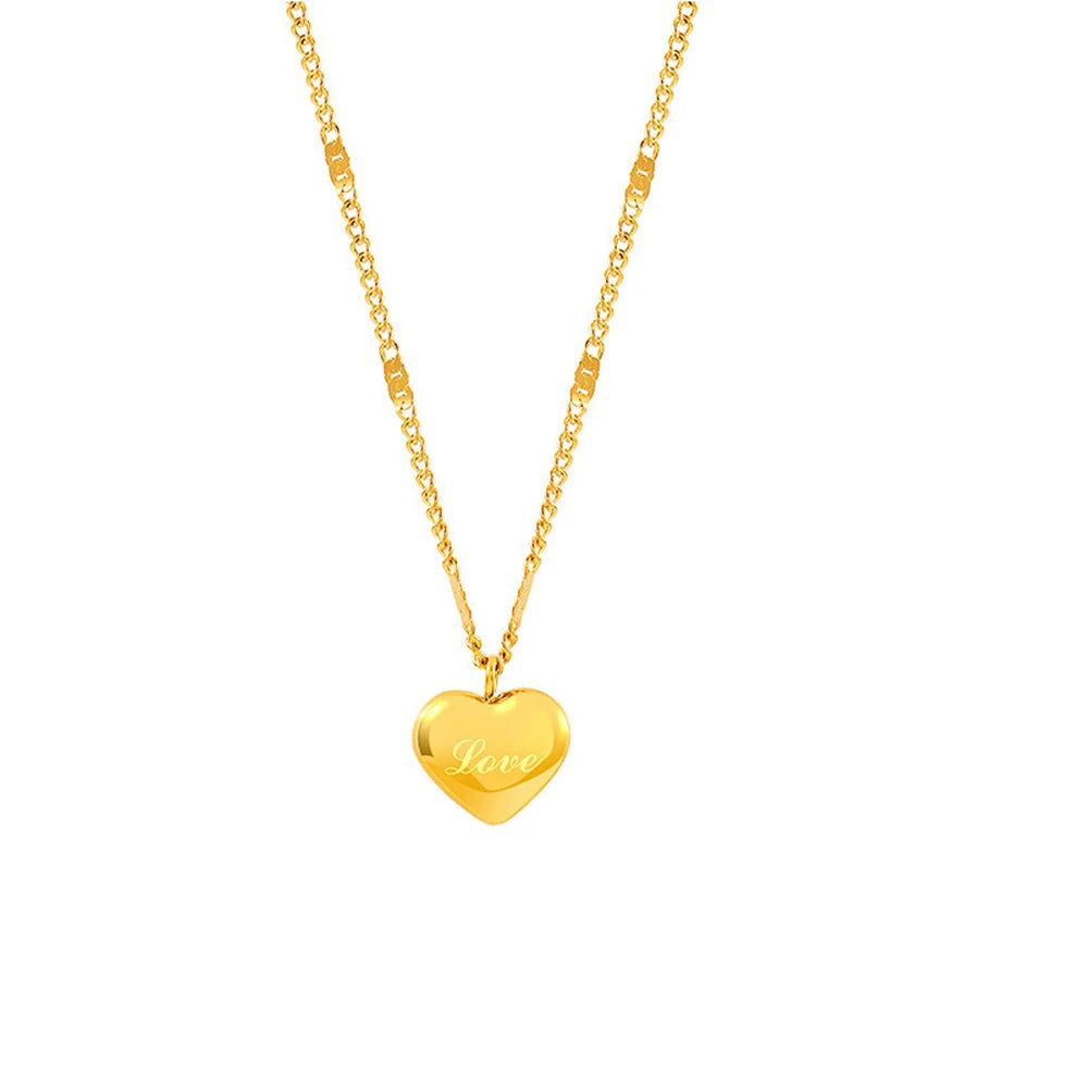 Hot Selling Accessories Fashionable Hip Hop Long Sweater Chain Necklace Women s Simple Double Layer Love Pendant Necklace