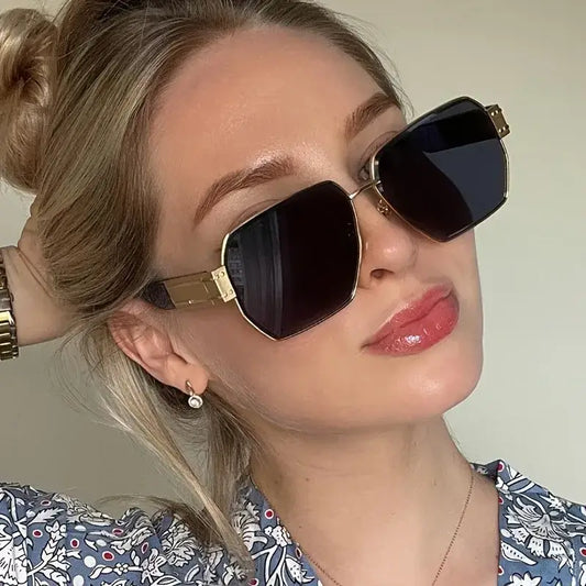 Irregular Retro Polygonal Sunglasses European and American Personalized Trendy Women's Sunglasses Fashion Glasses