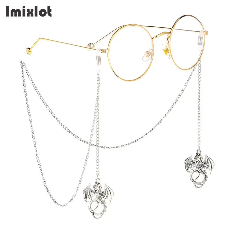 Fashion Pendant Glasses Chains Women Dragon Owl Beak Eyeglasses Sunglasses Spectacles Metal Chain Holder Cord Lanyard Necklace