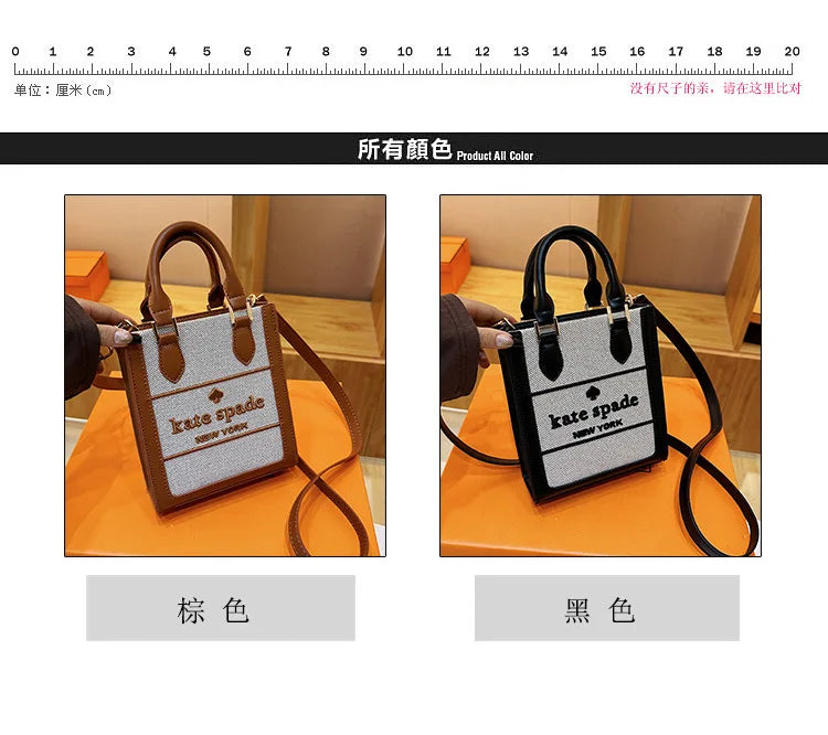 2025 New Women's Luxury Korean-Style Tote - Trendy Retro Letter Crossbody & Handheld