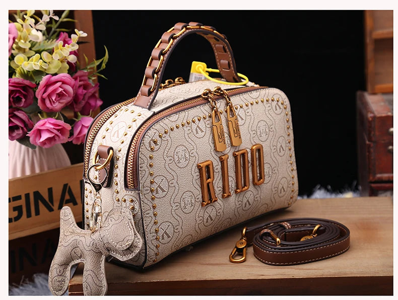 Light luxury brand women's handbag 2025 new autumn and winter fashion retro designer
