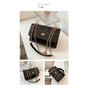 2025 New! Luxury - Brand Women's High - Quality Fashion Handbag - Chain - Strap Multi - Compartment Small Square Bag in European