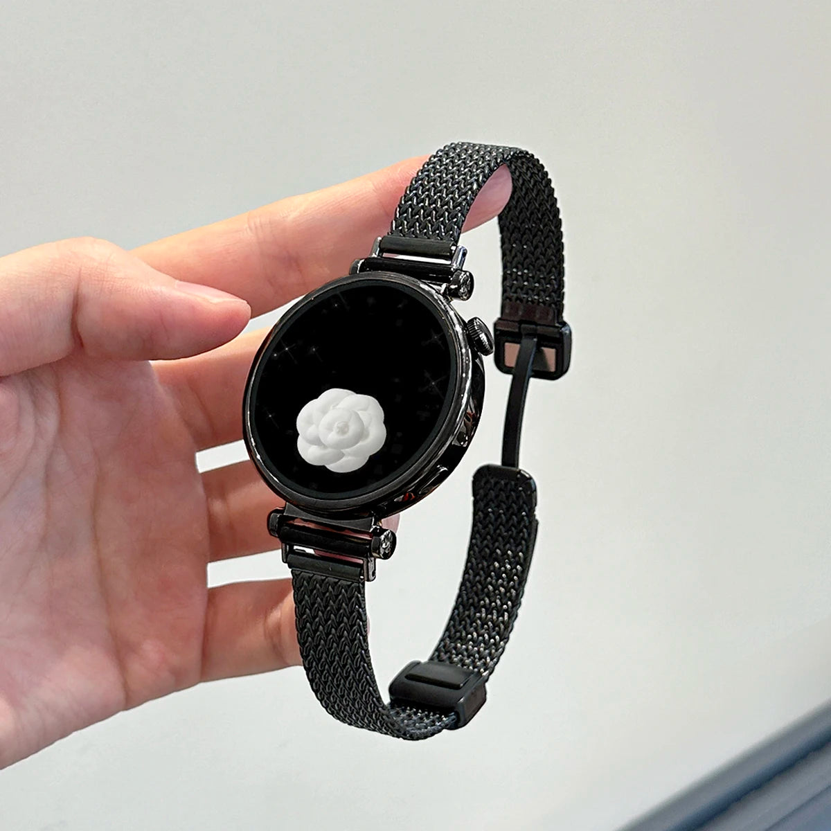 For Garmin Lily 2 Watch Strap Metal Wheatear Wheat Ear Magnetic