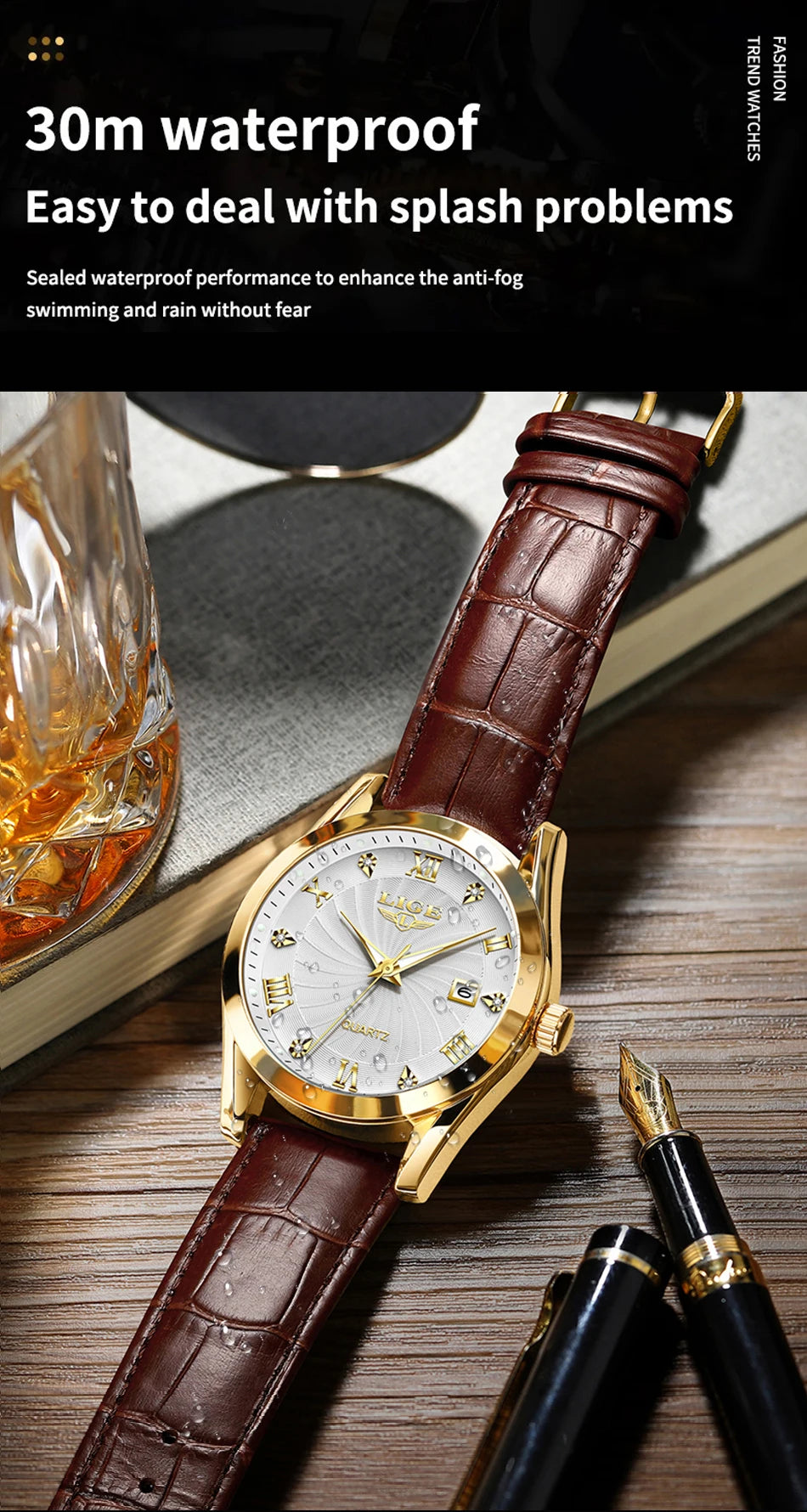 2025 New Women's Watch LIGE Fashion Elegant Bracelet Ladies Watch Outdoor Sports Waterproof Quartz Watches for Women Reloj Mujer