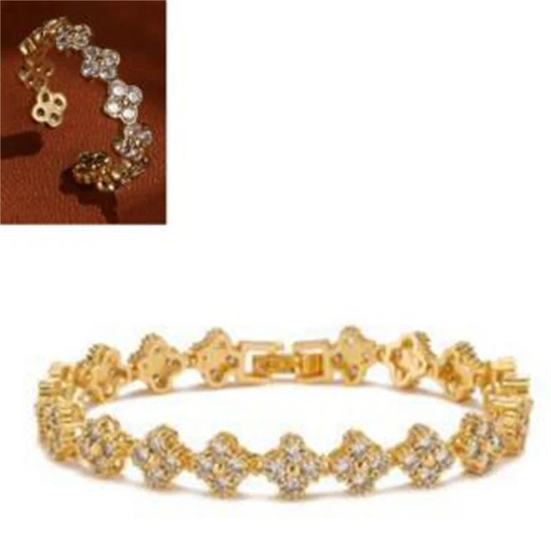 Exquisite, Cute, Sweet, Sparkling Crystal Jewelry Gift Piece, Rainbow Colored Lilac Zircon Bracelet, Fashionable Charm, Gorgeous