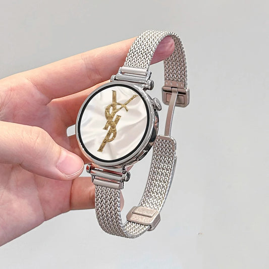 For Garmin Lily 2 Watch Strap Metal Wheatear Wheat Ear Magnetic