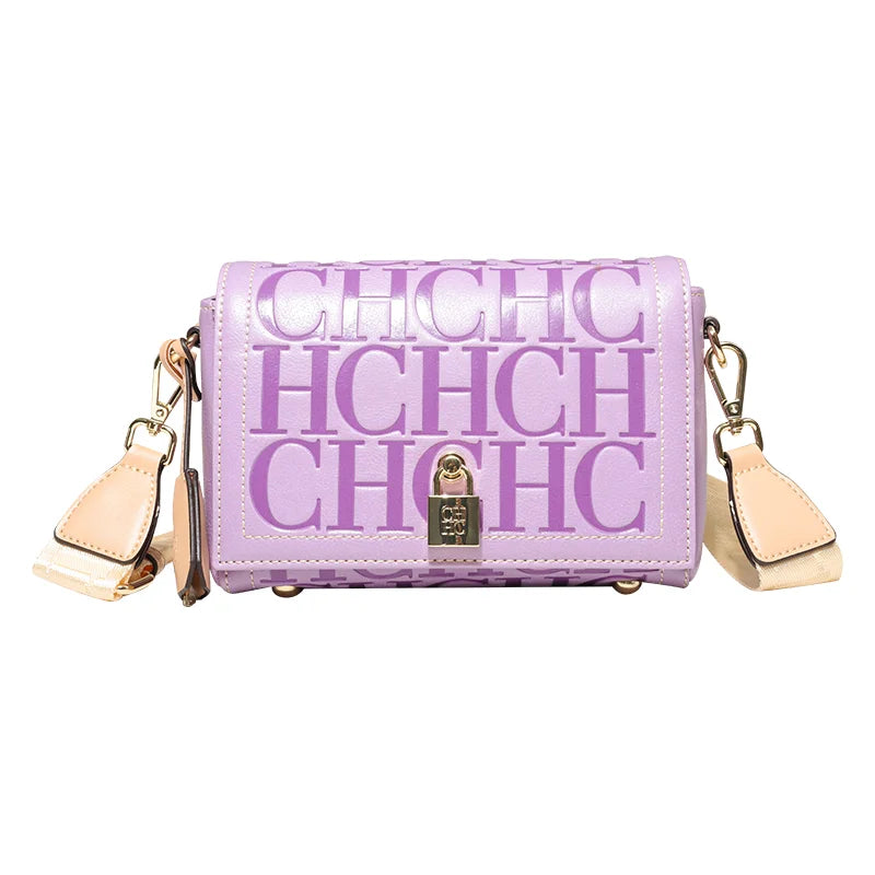 CH Fashion Design Model Metal Accessories Buckle Women's Shoulder Bag Luxury Brand 2025 Fashion Solid Colour Printed Head Bag