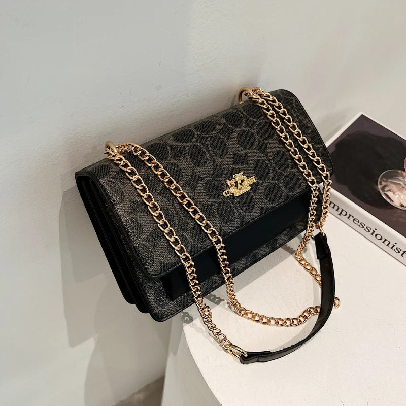 2025 New! Luxury - Brand Women's High - Quality Fashion Handbag - Chain - Strap Multi - Compartment Small Square Bag in European