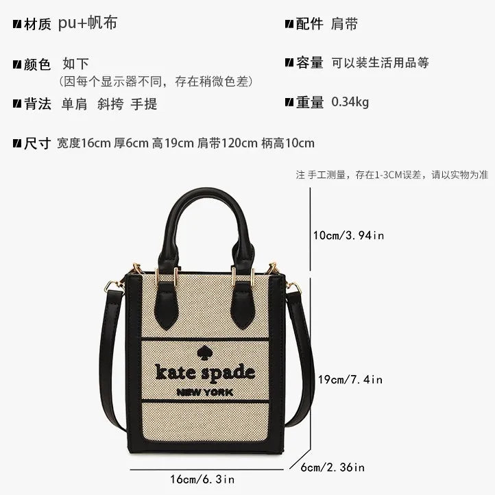 2025 New Women's Luxury Korean-Style Tote - Trendy Retro Letter Crossbody & Handheld