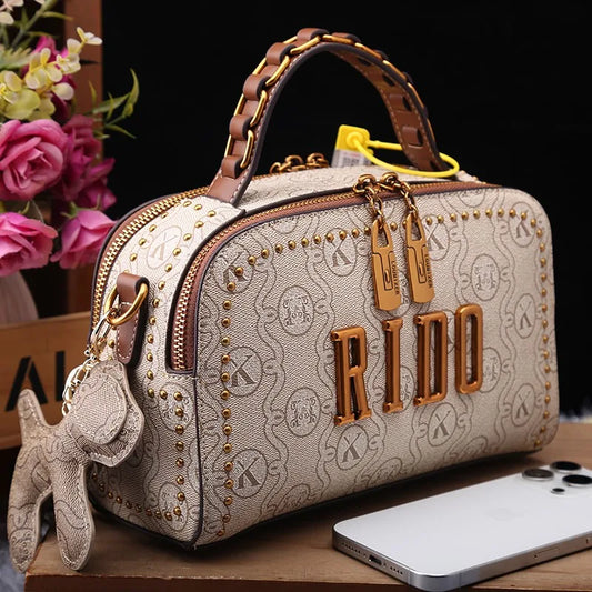 Light luxury brand women's handbag 2025 new autumn and winter fashion retro designer