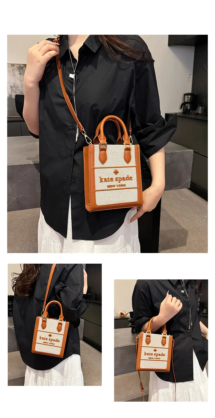 2025 New Women's Luxury Korean-Style Tote - Trendy Retro Letter Crossbody & Handheld
